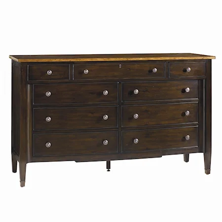 9 Drawer Two-Toned Dresser